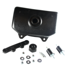 KIT COMPLETO SERBATOIO UNIVERSALE IN PLASTICA CON STAFFA TAPPO RUBINETTO ANTIVIBRANTI MOTORE JLO CM MINSEL MINARELLI BETA