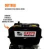 MOTORE COMPLETO CON AVVIAMENTO A STRAPPO TORO MOTORI TIPO HONDA TMGX270 CONICO 23mm