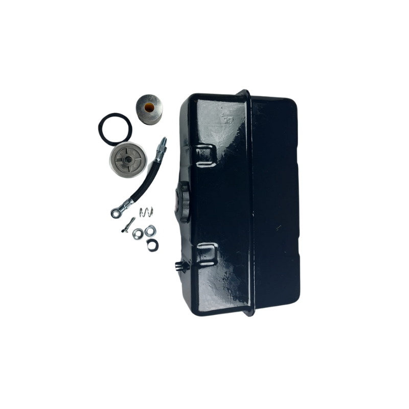 KIT SERBATOIO COMPLETO CON PIASTRA FASCETTE TAPPO SUPPORTO FILTRO NAFTA TUBO E ACCESSORI LOMBARDINI 6LD325 Rif. Orig. 8103.040