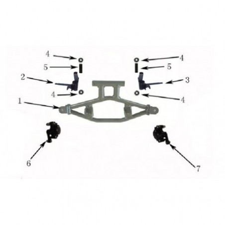 PERNO SUPPORTO MOZZO RUOTA CERCHIO 4" MINIQUAD RAPTOR 49CC 2 TEMPI MINIATV