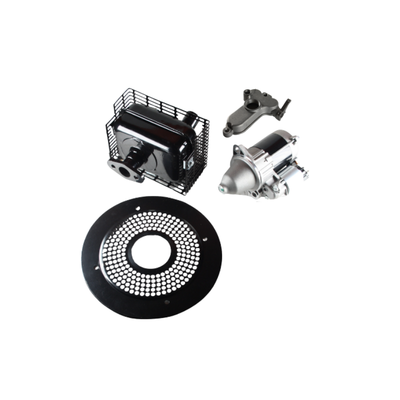 KIT CONVOGLIATORI CON AVVIAMENTO ELETTRICO COMPLETO DI VOLANO MARMITTA E ACCESSORI MOTORE LOMBARDINI LDA450 LDA451 LDA510
