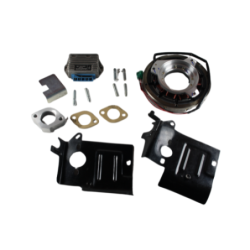KIT CONVOGLIATORI CON AVVIAMENTO ELETTRICO COMPLETO DI VOLANO MARMITTA E ACCESSORI MOTORE LOMBARDINI LDA450 LDA451 LDA510