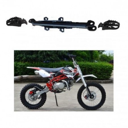 SET PEDALINE E SUPPORTO PIT BIKE SCORPION DESTRA E SINISTRA POGGIA PIEDI