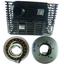 KIT CONVOGLIATORI CON AVVIAMENTO ELETTRICO COMPLETO DI VOLANO MARMITTA E ACCESSORI MOTORE LOMBARDINI 6LD325 6LD360 6LD400