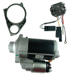 KIT CONVOGLIATORI CON AVVIAMENTO ELETTRICO COMPLETO DI VOLANO MARMITTA E ACCESSORI MOTORE LOMBARDINI 6LD325 6LD360 6LD400
