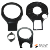 KIT CONVOGLIATORI LATO VOLANO DISTRIBUZIONE STAFFA DISTANZIALE AVVIAMENTO ELETTRICO MOTORE LOMBARDINI LDA450 LDA451 LDA510