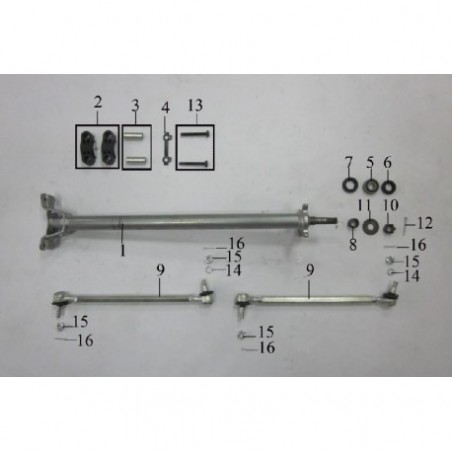 01pz BRACCETTO DI STERZO QUAD 250CC PANTERA REGISTRO CONVERGENZA