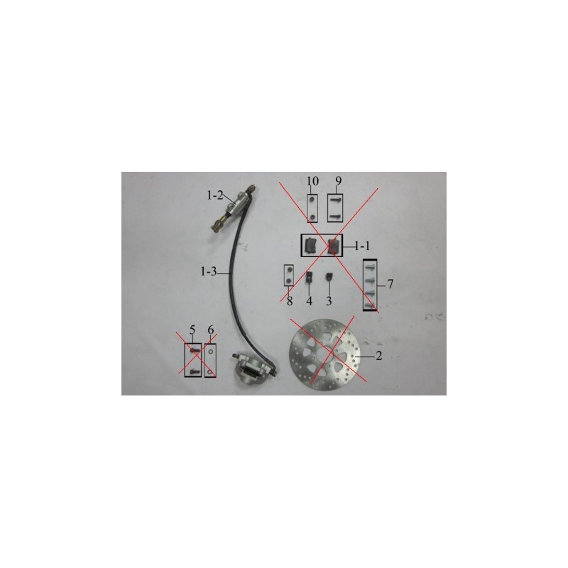 FRENO COMPLETO POSTERIORE QUAD ATV 250CC PANTERA POMPA PINZA TUBO