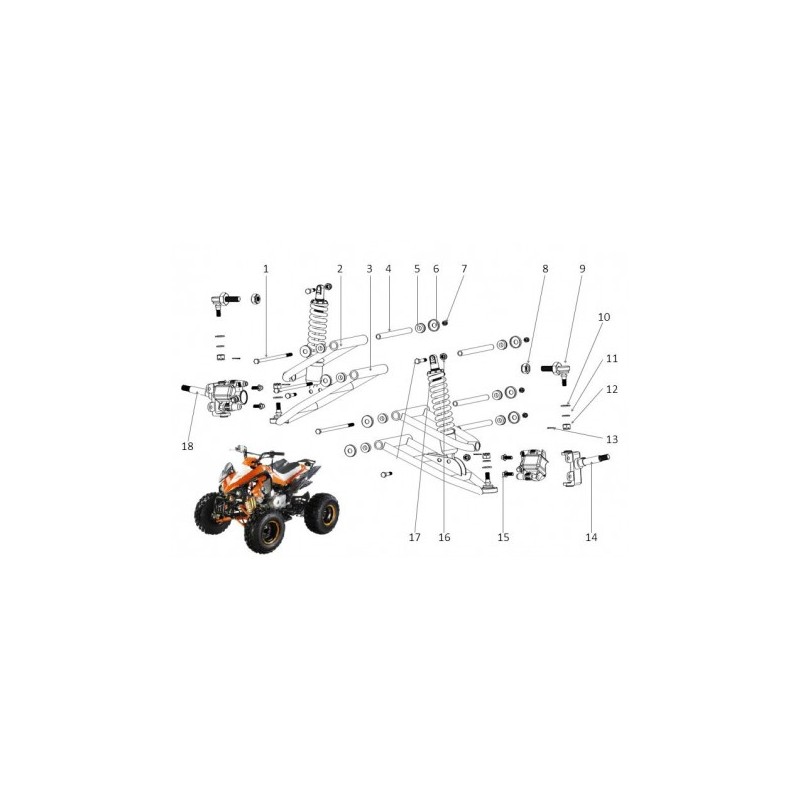 BOCCOLE 01pz boccola BRACCI OSCILLANTI QUAD 125 SPORT - miniquad 4 tempi