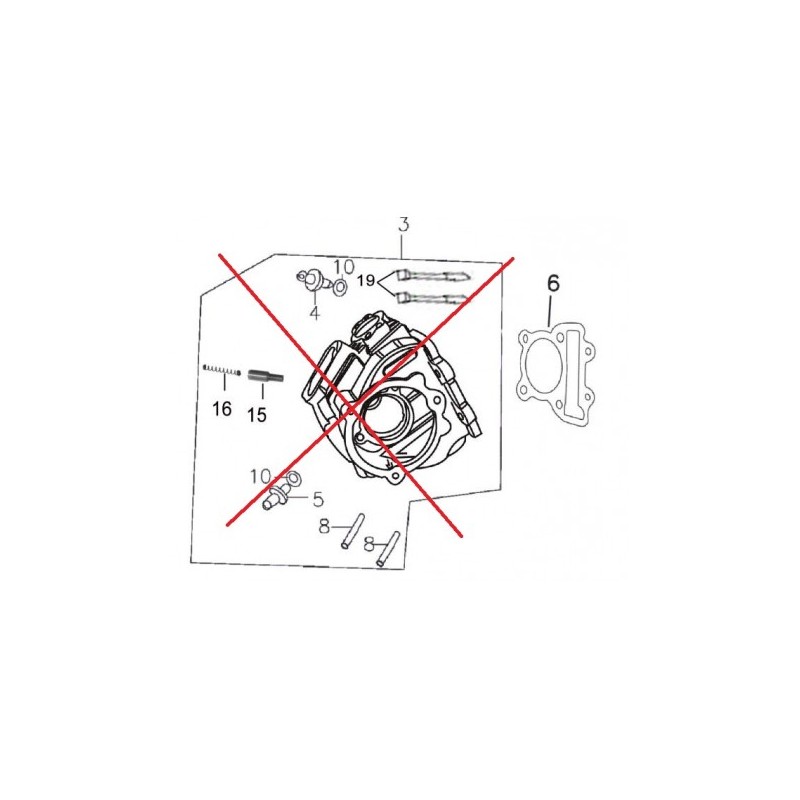 GUARNIZIONE TESTA YX 170cc - blocco motore pit bike krz 170 kayo 4 tempi
