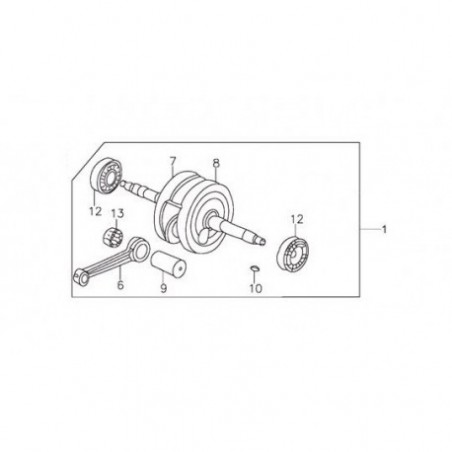 SET ALBERO 170cc - blocco motore pit bike krz 170 kayo 4 tempi