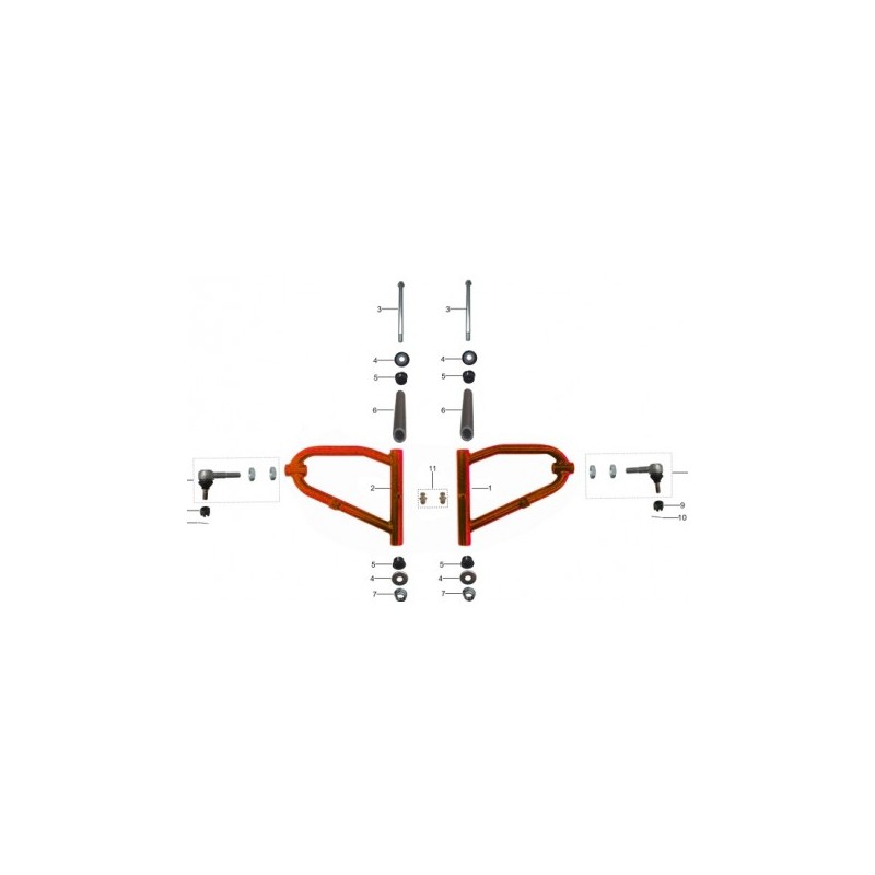 1pz BOCCOLA BRACCETTI ANTERIORI KAYO TOR250 Φ16*27*H23+Φ23+H20