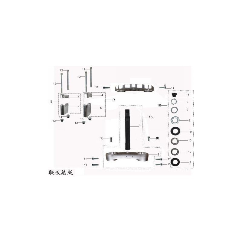 kit piantone sterzo k2