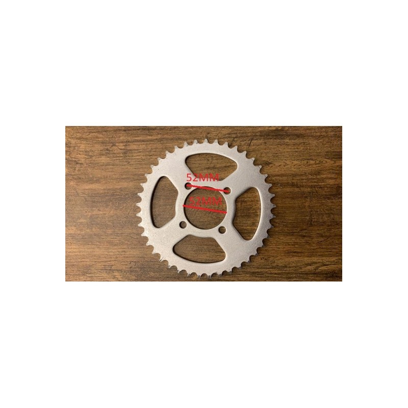 CORONA ORION ATV 4 TEMPI 41 PASSO 420 DENTI PIT BIKE CROSS MINICROSS DISTANZA DA FORO A FORO 52MM