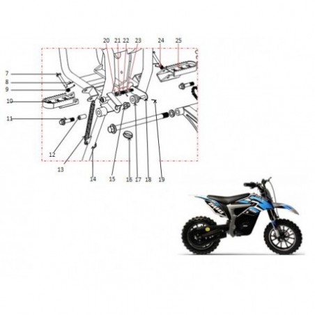 COPPIA PEDALINE POGGIAPIEDI MINICROSS ELETTRICO