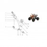 SET FRENI IDRAULICI ANTERIORI QUAD kayo at 110 at125 modello nuovo 125 SPORT - pinze pompa leva freno tubo