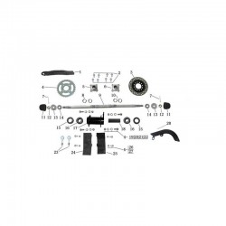 COPRI ASSE SUPPORTO CENTRALE POSTERIORE QUAD ATV 125 SPORT 4 TEMPI