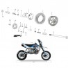 DISCO FRENO POSTERIORE 18cm SUPERMOTO GP1 KAYO MOTARD RACING - pit bike stradale minimoto