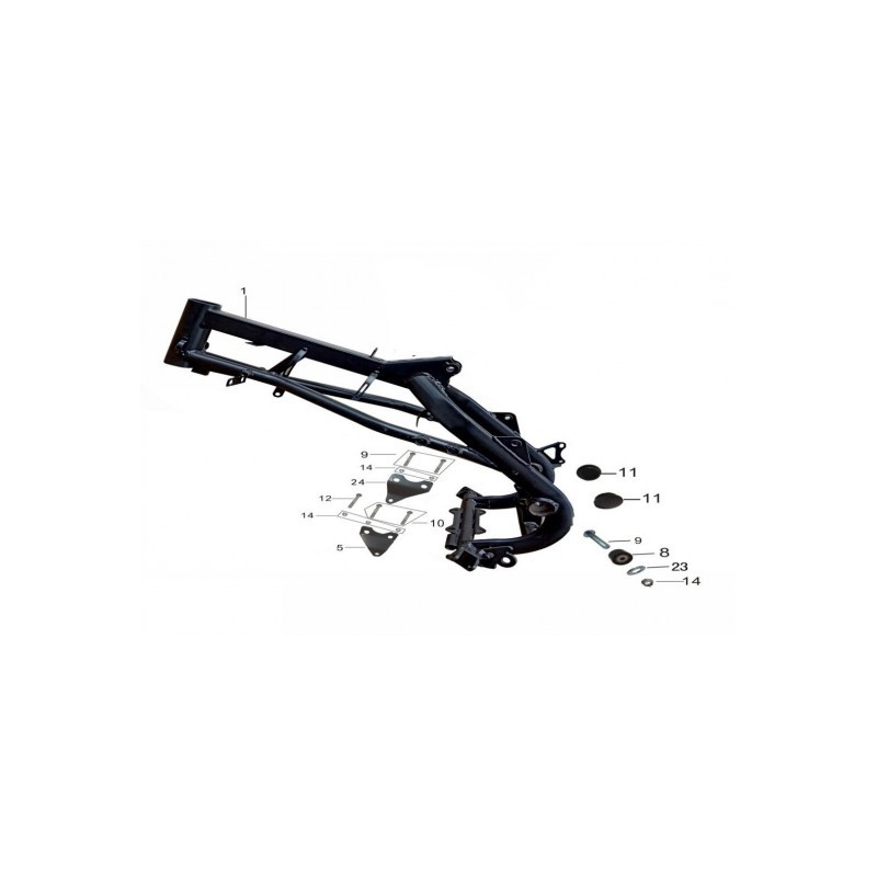 tappo telaio copri perno blocco motore per pit bike tt140