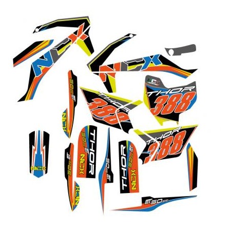 KIT GRAFICHE NCX SPARK 250W ARANCIO IN PVC 55 micron