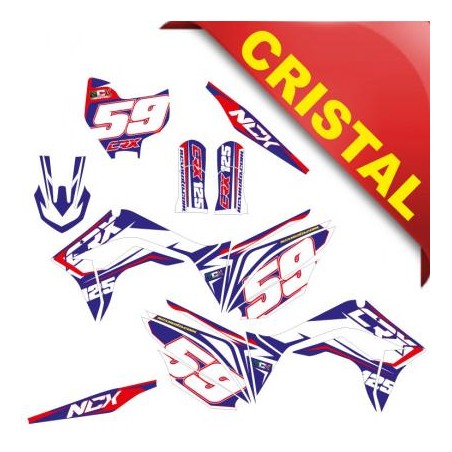 KIT GRAFICHE NCX CRX 125cc 14/12 BLU / BIANCO IN CRISTAL