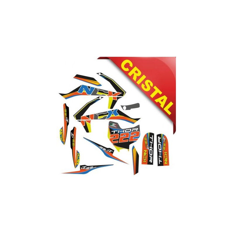 KIT GRAFICHE NCX THOR 125cc 14/12 ARANCIO IN CRISTAL