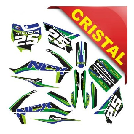 KIT GRAFICHE NCX THOR 125cc 14/12 VERDE IN CRISTAL