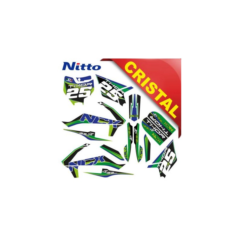 KIT GRAFICHE NCX THOR 125cc 14/12 VERDE IN CRISTAL NITTO ®