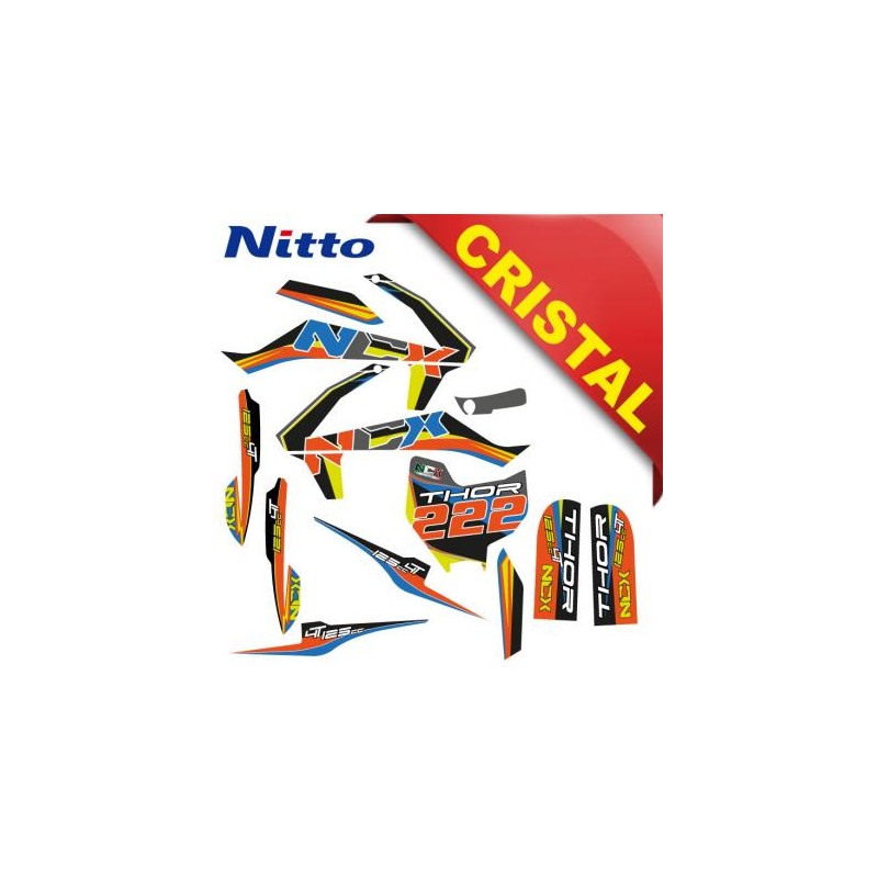 KIT GRAFICHE NCX THOR 125cc 14/12 ARANCIO IN CRISTAL NITTO ®