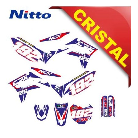 KIT GRAFICHE NCX CRX 125cc 17/14 BLU / ROSSO IN CRISTAL NITTO ®