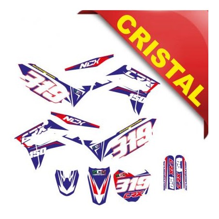 KIT GRAFICHE NCX CRX 150cc 17/14 BLU / ROSSO IN CRISTAL