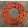 CORONA 51 DENTI PASSO 520 PER CROSS 125cc 2T IN ERGAL ARANCIONE RACING