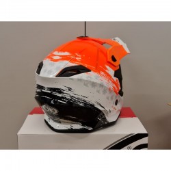 CASCO MOTOCROSS ONE HELMETS RACING MOTO ARANCIO FLUO BIANCO ARANCIONE