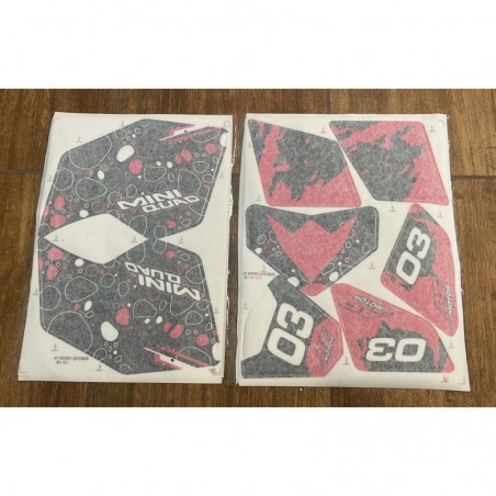 KIT COMPLETO ADESIVI CARENE MINIQUAD RAPTOR R4 RAPTOR XXL MINIATV 49cc