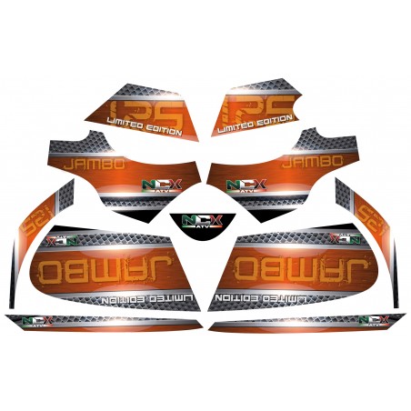 KIT GRAFICHE NCX JAMBO ARANCIO IN PVC 55 micron