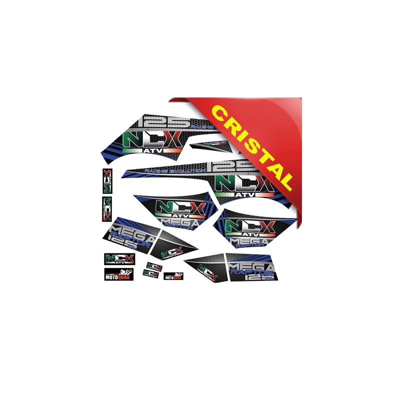 KIT GRAFICHE NCX MEGA RAPTOR BLU IN CRISTAL