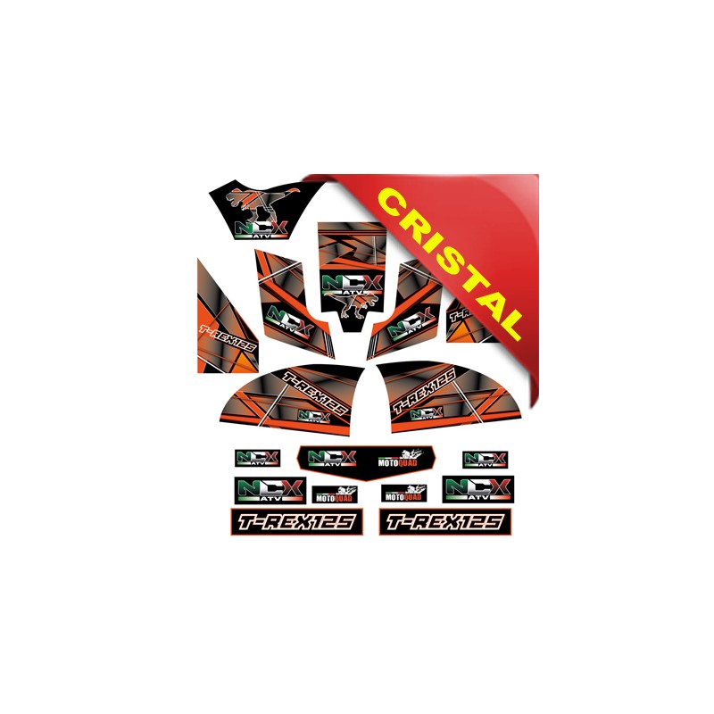 KIT GRAFICHE NCX T-REX ARANCIO IN CRISTAL