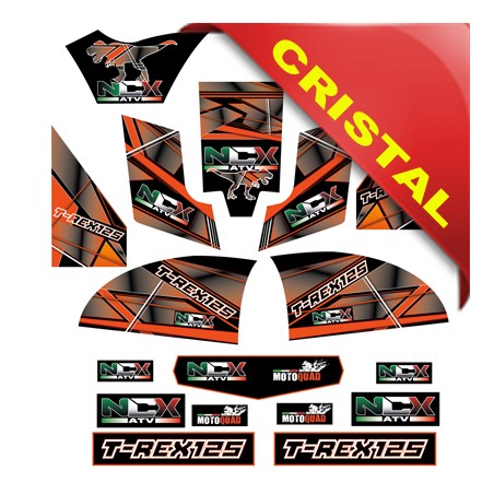 KIT GRAFICHE NCX T-REX ARANCIO IN CRISTAL