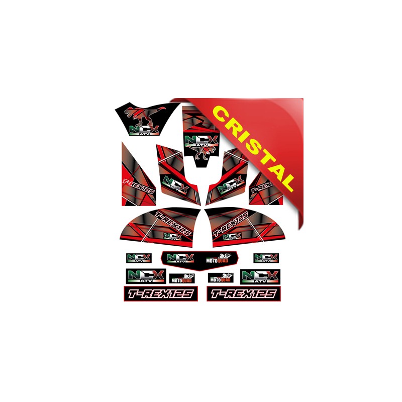 KIT GRAFICHE NCX T-REX ROSSO IN CRISTAL