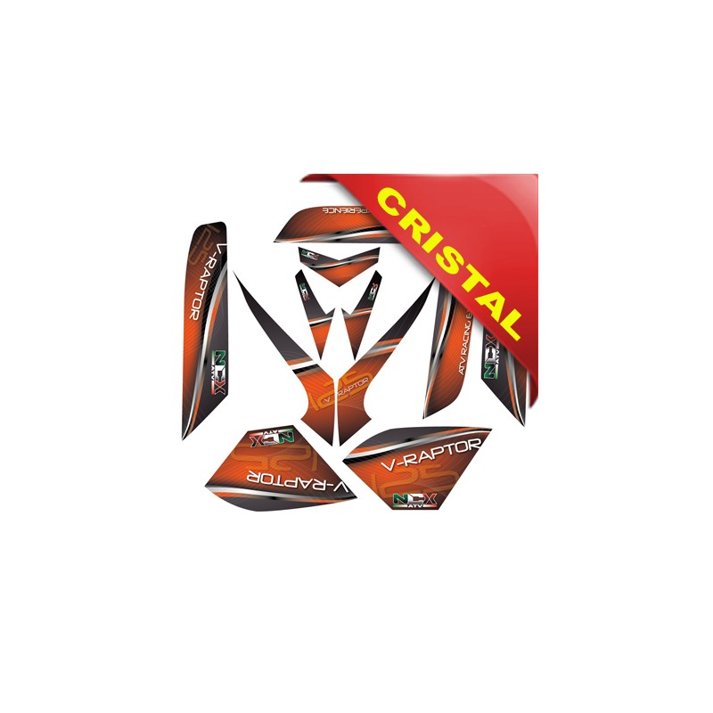 KIT GRAFICHE NCX V-RAPTOR ARANCIO IN CRISTAL