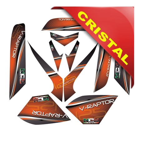 KIT GRAFICHE NCX V-RAPTOR ARANCIO IN CRISTAL