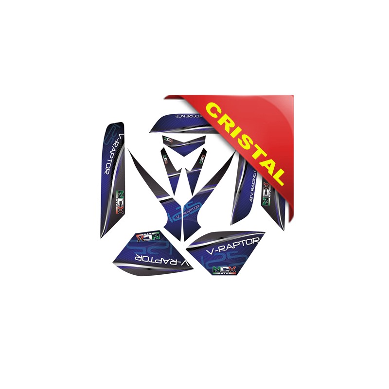 KIT GRAFICHE NCX V-RAPTOR BLU IN CRISTAL