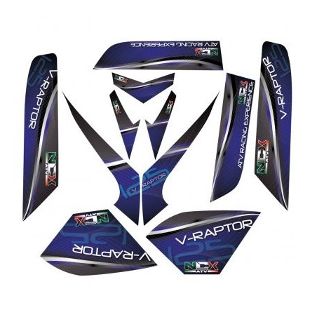 KIT GRAFICHE NCX V-RAPTOR BLU IN PVC 55 micron