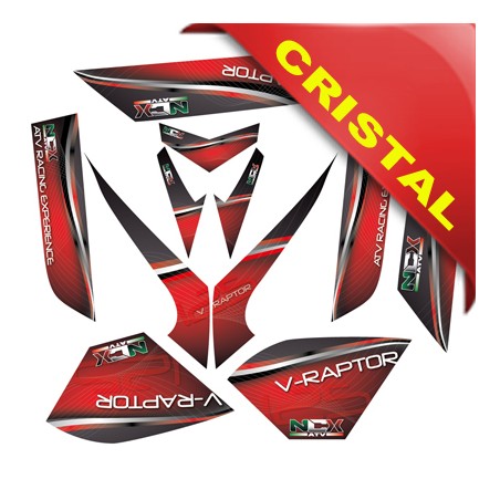 KIT GRAFICHE NCX V-RAPTOR ROSSO IN CRISTAL