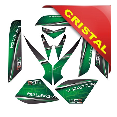 KIT GRAFICHE NCX V-RAPTOR VERDE IN CRISTAL