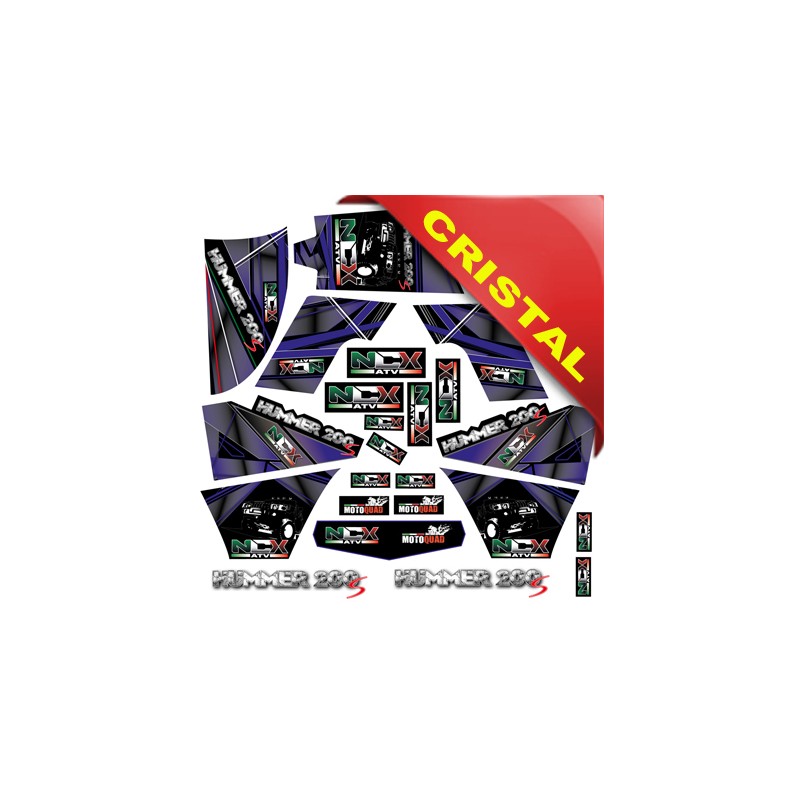 KIT GRAFICHE NCX MEGA HUMMER BLU IN CRISTAL