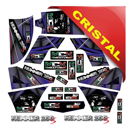 KIT GRAFICHE NCX MEGA HUMMER BLU IN CRISTAL