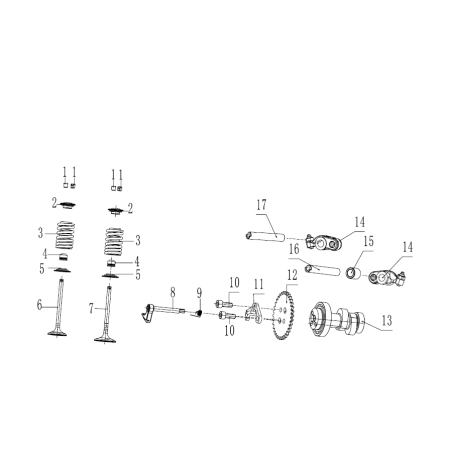KIT VALVOLE BLOCCO MOTORE ZS190 ZHONG SHENG 190 190cc