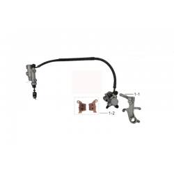 KIT SET FRENI ANTERIORE CROSS KAYO T4 POMPA TUBO PINZA PASTIGLIE