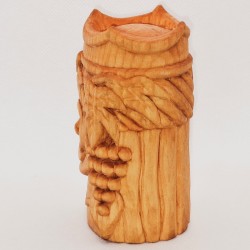Testa di Moro Stilizzata in Legno – Simbolo Siciliano Intagliato a Mano